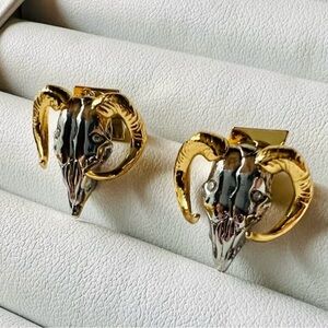Alexis Bittar horned ram stud earrings